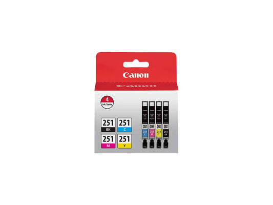 Canon CLI-251 Ink Cartridge - Combo Pack - Black/Cyan/Magenta/Yellow
