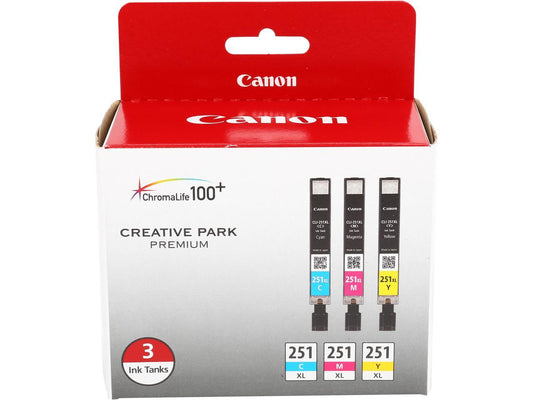 Canon CLI-251 XL High Yield Ink Cartridge - Combo Pack - Cyan/Magenta/Yellow