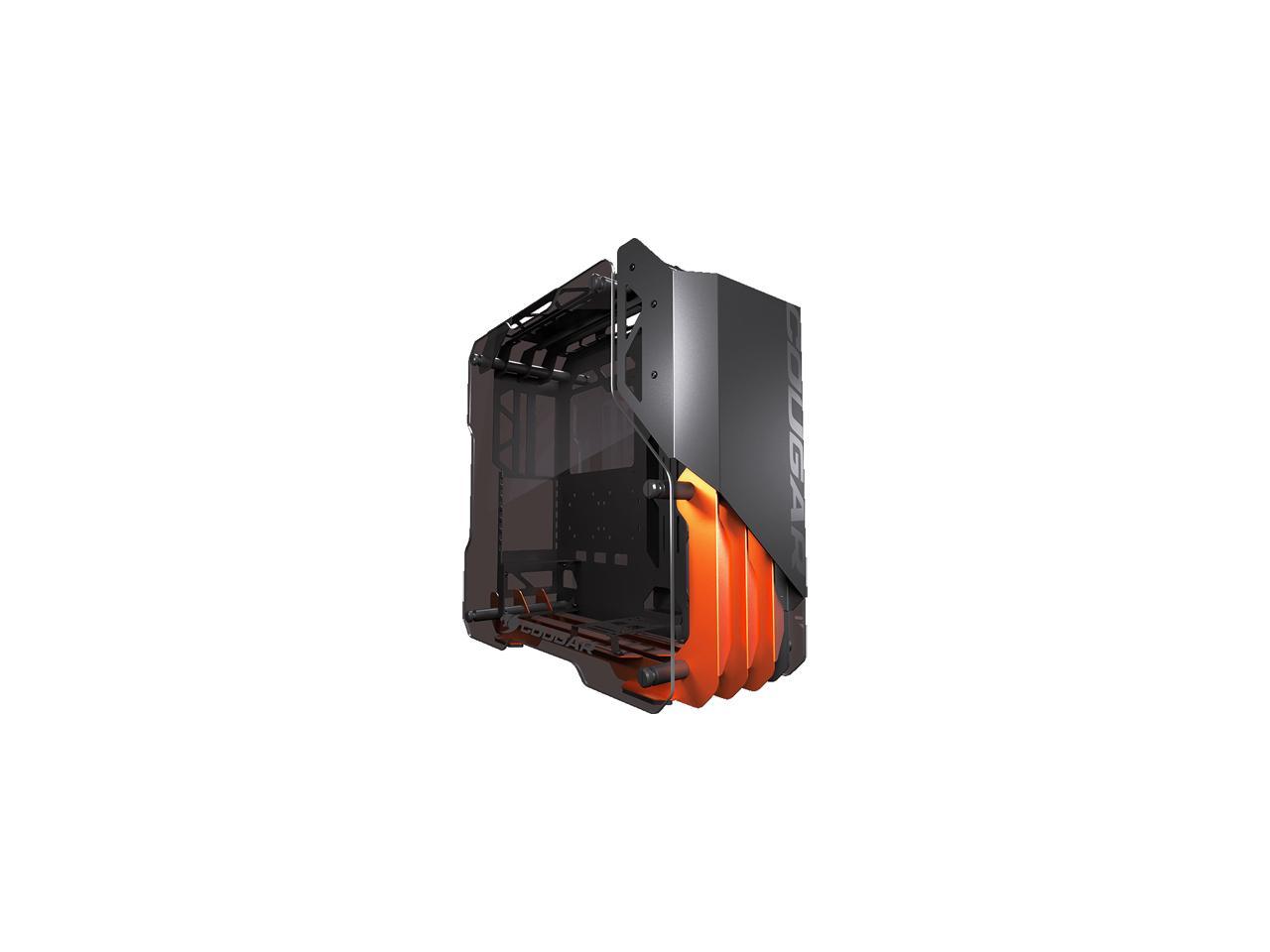 Cougar Blazer Aluminum Open-Frame Gaming Mid Tower Case with Full Tempered Glass Panels