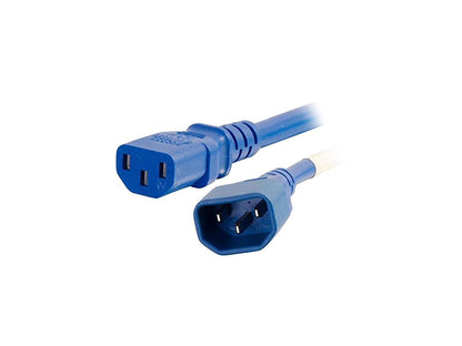 C2G 6ft (1.8m) 14AWG Power Cord (IEC320C14 to IEC320C13) – Blue