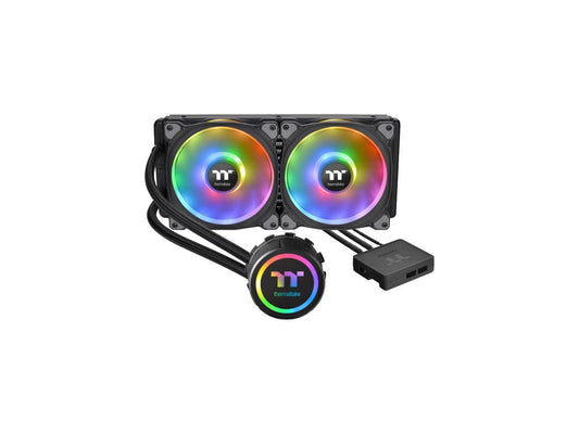 Thermaltake Floe DX 280 Dual Riing Duo 16.8 Million Colors RGB 36 LED LGA2066 AM4 Ready Intel/AMD Liquid Cooling All-in-One CPU Cooler CL-W257-PL14SW-B