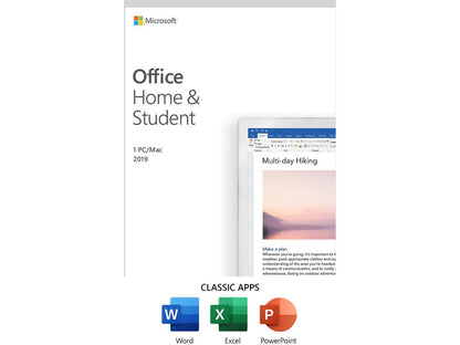 Microsoft Office Home & Student 2019 | One-time Purchase, 1 Device | PC / Mac Keycard