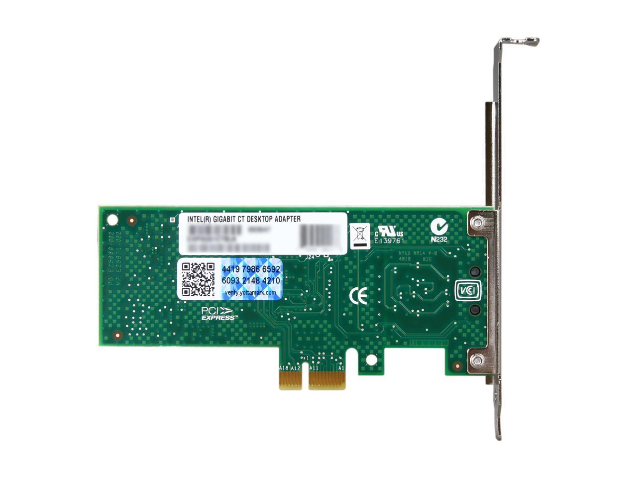 Intel EXPI9301CTBLK Network Adapter 10/100/1000Mbps PCI-Express 1 x RJ45