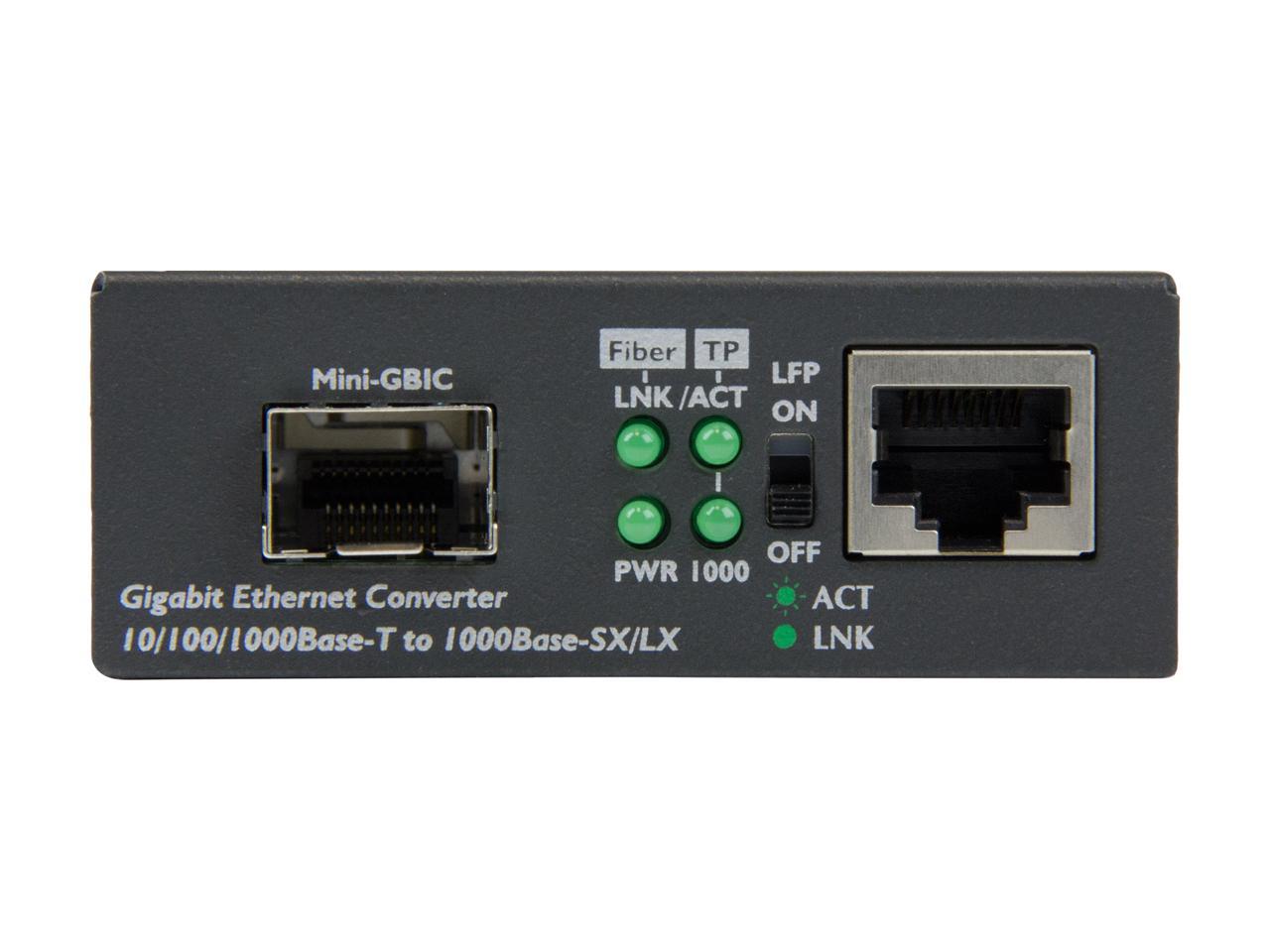 StarTech.com Gigabit Ethernet Fiber Media Converter with Open SFP Slot - Supports 10/100/1000 Networks