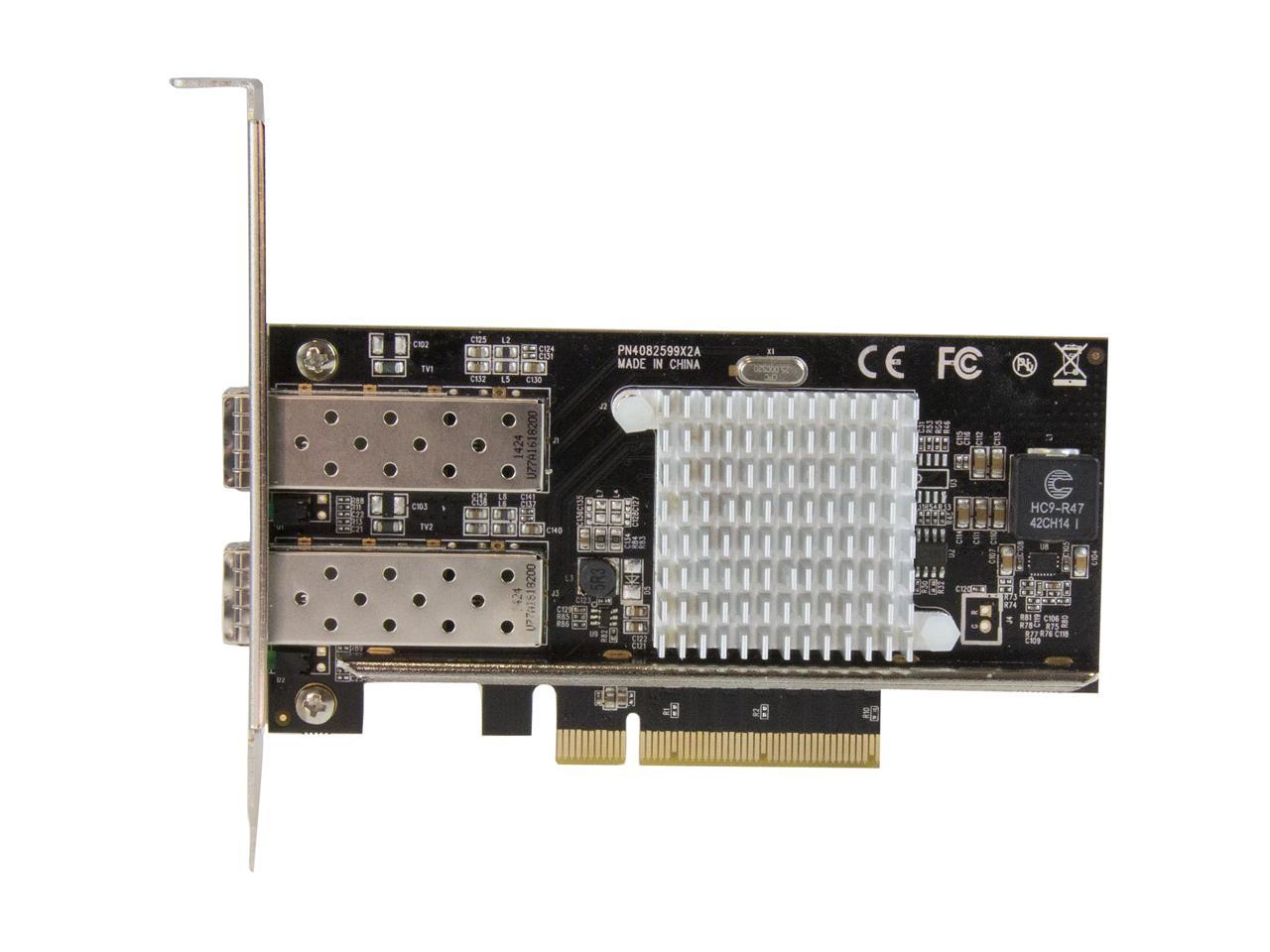 StarTech PEX20000SFPI 10G Network Card - 2 x 10G Open SFP+ Multimode LC Fiber Connector - Intel 82599 Chip - Gigabit Ethernet Card