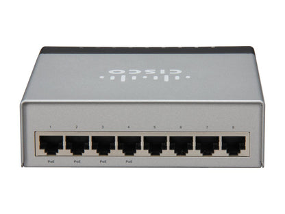 Cisco Small Business 200 Series SLM2008PT-NA Smart SG200-08P 8-Port Gigabit Ethernet PoE Switch