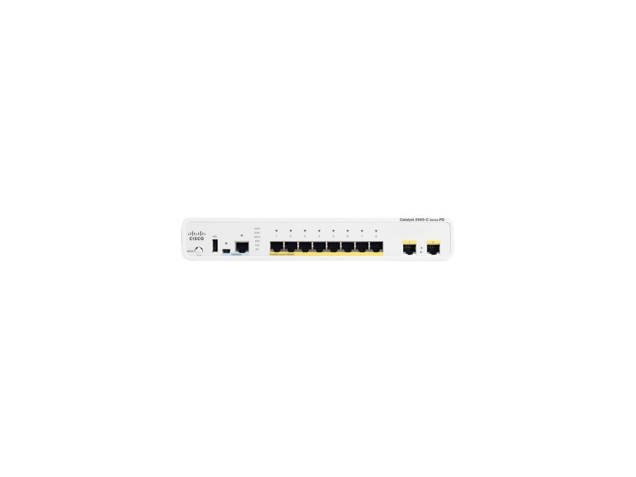 CISCO Catalyst WS-C2960CPD-8TT-L Managed Switch