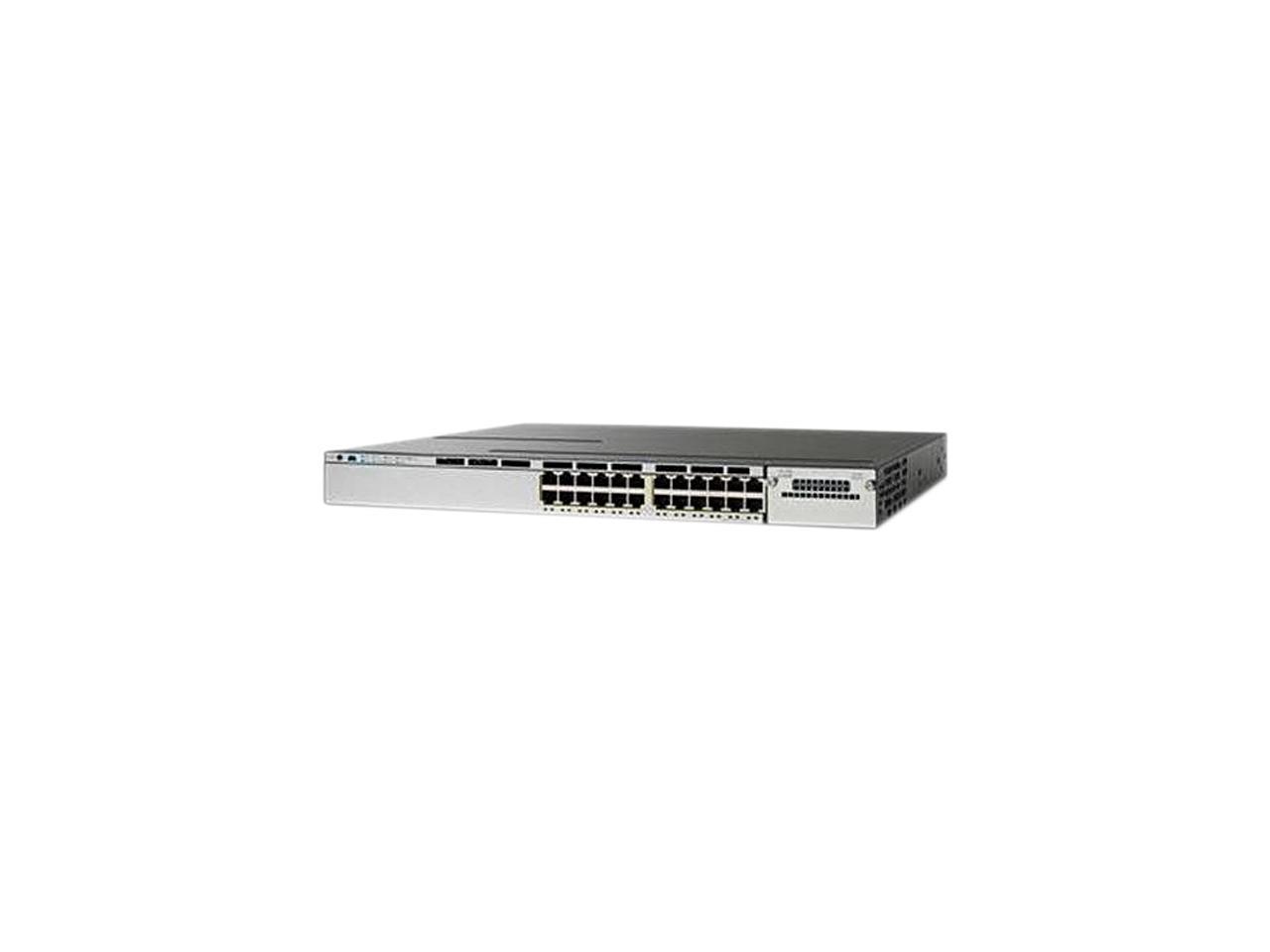 Cisco Catalyst 3750X-24S-S Layer 3 Switch - Manageable - Stack Port - 25 x Expansion Slots - 10/100Base-TX - Rack-mountable