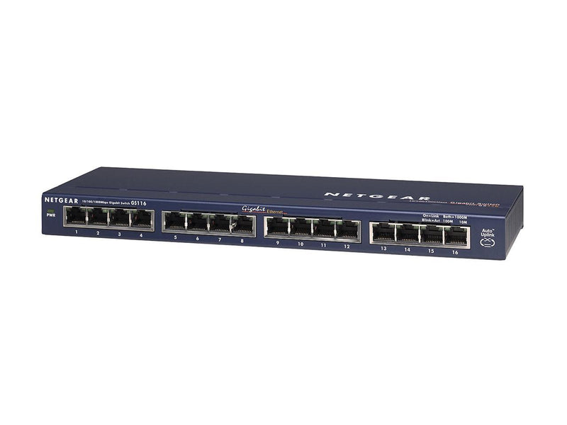 NETGEAR ProSAFE 16-Port Gigabit Ethernet Switch (GS116NA)