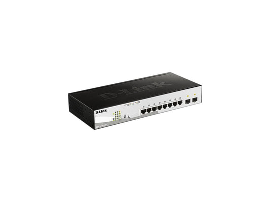 D-Link 10-Port Web Smart Gigabit PoE Ethernet Switch - Lifetime Warranty (DGS-1210-10P)