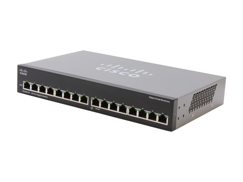 Cisco Small Business 100 Series SG100-16-NA Unmanaged 16-Port Gigabit Switch