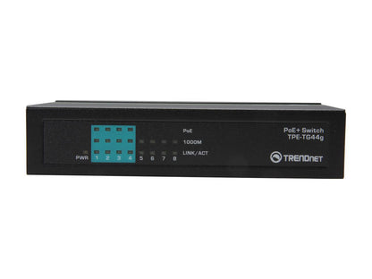 TRENDnet TPE-TG44G 8-Port Gigabit GREENnet PoE+ Switch. Limited Life Time Warranty