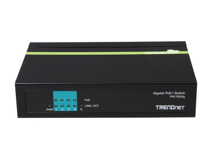 TRENDnet 5-port 10/100 Mbps PoE Switch (31W Power Budget) with Limited Lifetime warranty