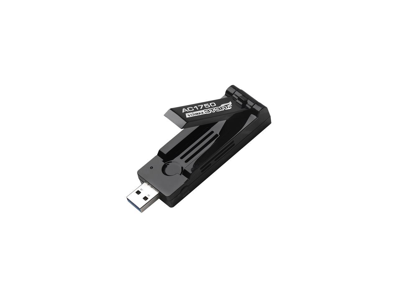 EDIMAX EW-7833UAC AC1750 Dual-Band Wi-Fi USB 3.0 Adapter with 180-degree Adjustable Antenna