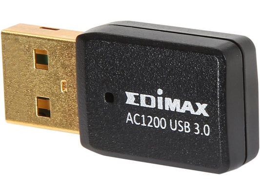 Edimax EW-7822UTC AC1200 Wi-Fi USB 3.0 Mini Size Adapter, Supports Web 2.0, MU-MIMO, Nano Size Lets You Plug It and Forget It, Support Windows, MAC OS