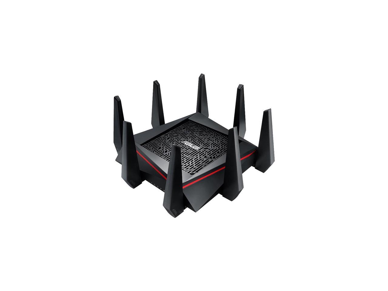 ASUS AC5300 Wi-Fi Tri-band Gigabit Wireless Router with 4x4 MU-MIMO, 4 x LAN Ports, AiProtection Network Security and WTFast Game Accelerator, AiMesh Whole Home Wi-Fi System Compatible (RT-AC5300)