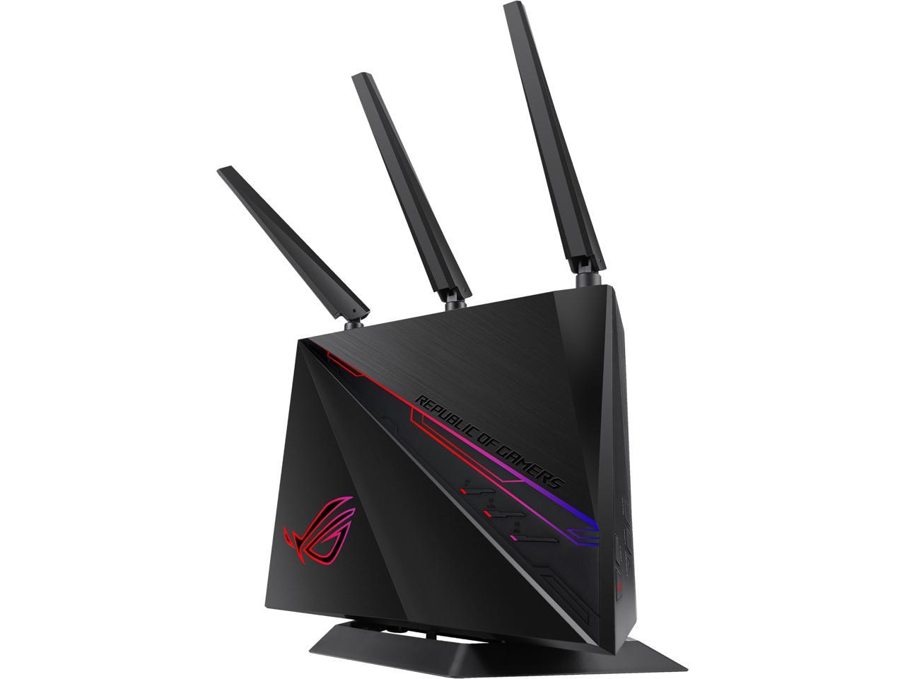 ASUS ROG (GT-AC2900) Dual-Band Wireless Gigabit Wi-Fi Gaming Router - GeForce NOW Optimization with Triple-Level Game Acceleration, 4 x LAN, 1 x USB 3.0, 1 x USB 2.0 Compatible with AiMesh