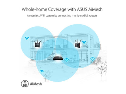 ASUS AX1800 Dual Band WiFi 6 (802.11ax) Repeater & Range Extender (RP-AX56) - Coverage Up to 2200 sq.ft, Wireless Signal Booster for Home, AiMesh Node, Easy Setup