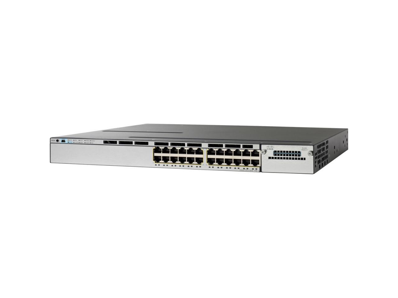 CISCO Catalyst 3750-X WS-C3750X-24P-S-RF Managed 10/100/1000Mbps Gigabit PoE Switch