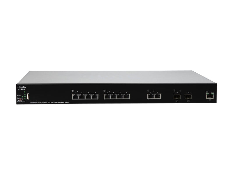 Cisco SMB SG350XG-2F10-K9 12 Port Stackable Managed 10 Gb Ethernet Switch