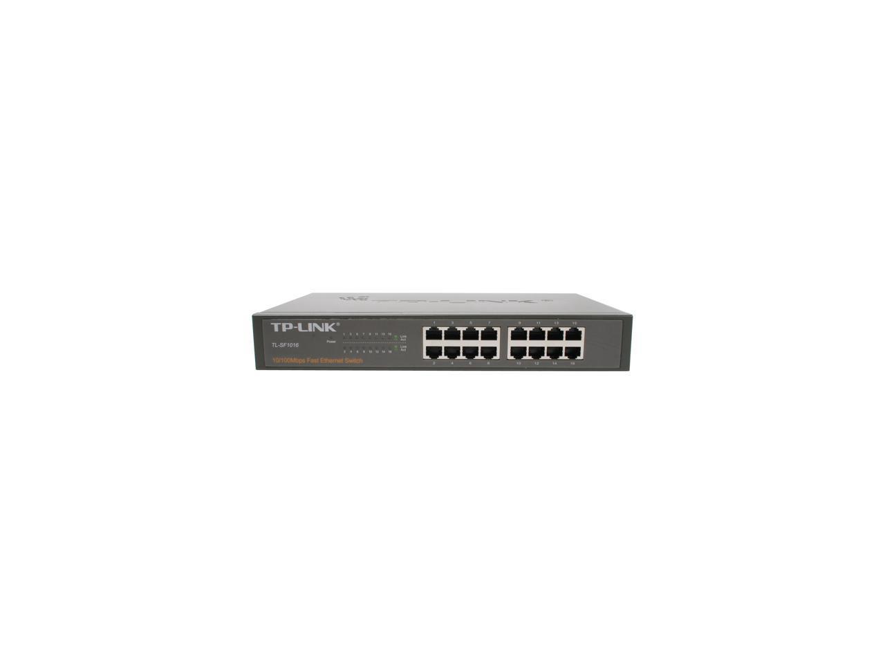 TP-Link TL-SF1016 Unmanaged 16-Port Rackmount Switch