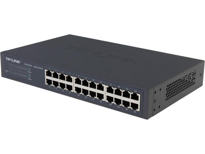 TP-LINK TL-SG1024D 10/100/1000Mbps Unmanaged 24-Port Gigabit Desktop/rackmountable Switch, Metal case, Power-Saving