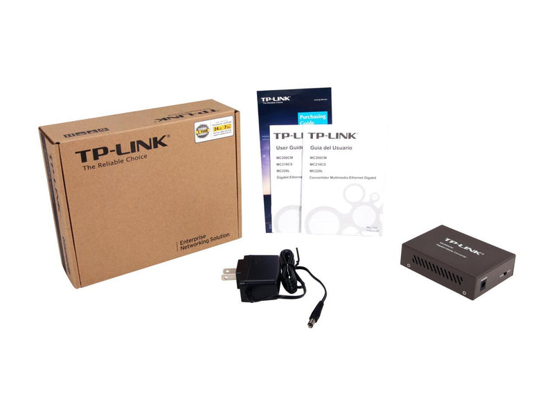 TP-Link MC200CM Gigabit Ethernet Media Converter 1 Gbps 1 x 1000M SC port 1 x 1000M RJ45 port (Auto MDI/MDIX)