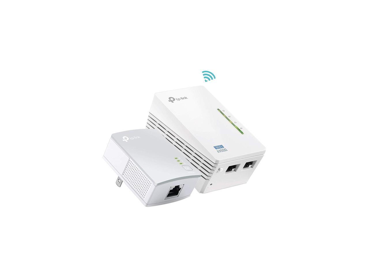 TP-Link AV600 Powerline WiFi Extender - Powerline Adapter with N300 WiFi, Power Saving, Ethernet over Power(TL-WPA4220 KIT)