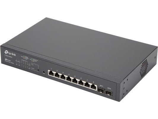 TP-Link 8 Port Gigabit PoE Switch | 8 PoE+ Ports @116W, w/2 SFP slots | Smart Managed | Lifetime Protection | Support L2/L3/L4 QoS, IGMP and Link Aggregation (T1500G-10MPS)