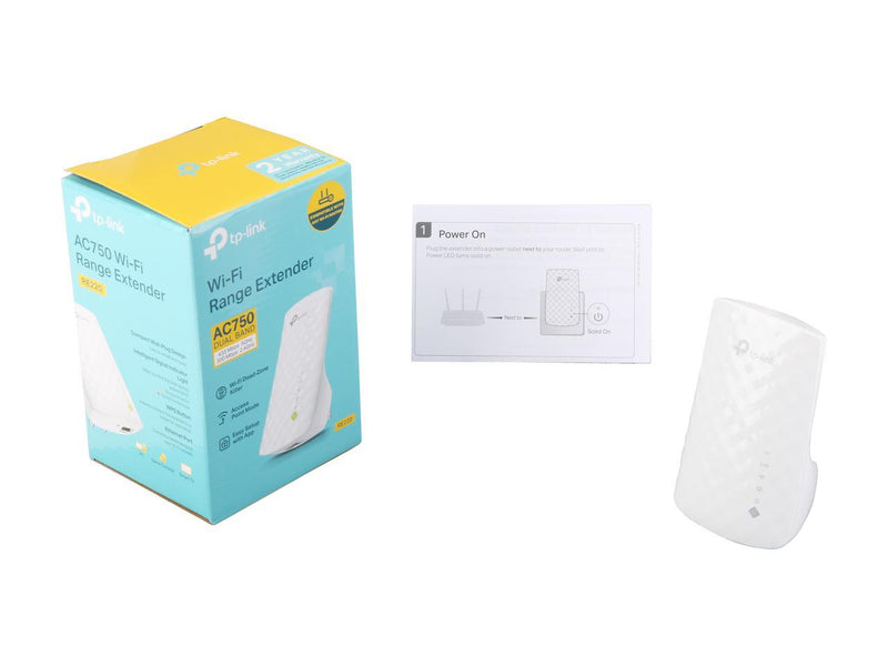 TP-Link | AC750 WiFi Range Extender - Dual Band Cloud App Control | 2019 Release | Up to 750Mbps | One Button Setup Repeater, Internet Booster, Access Point | Smart Home & Alexa Devices (RE220)