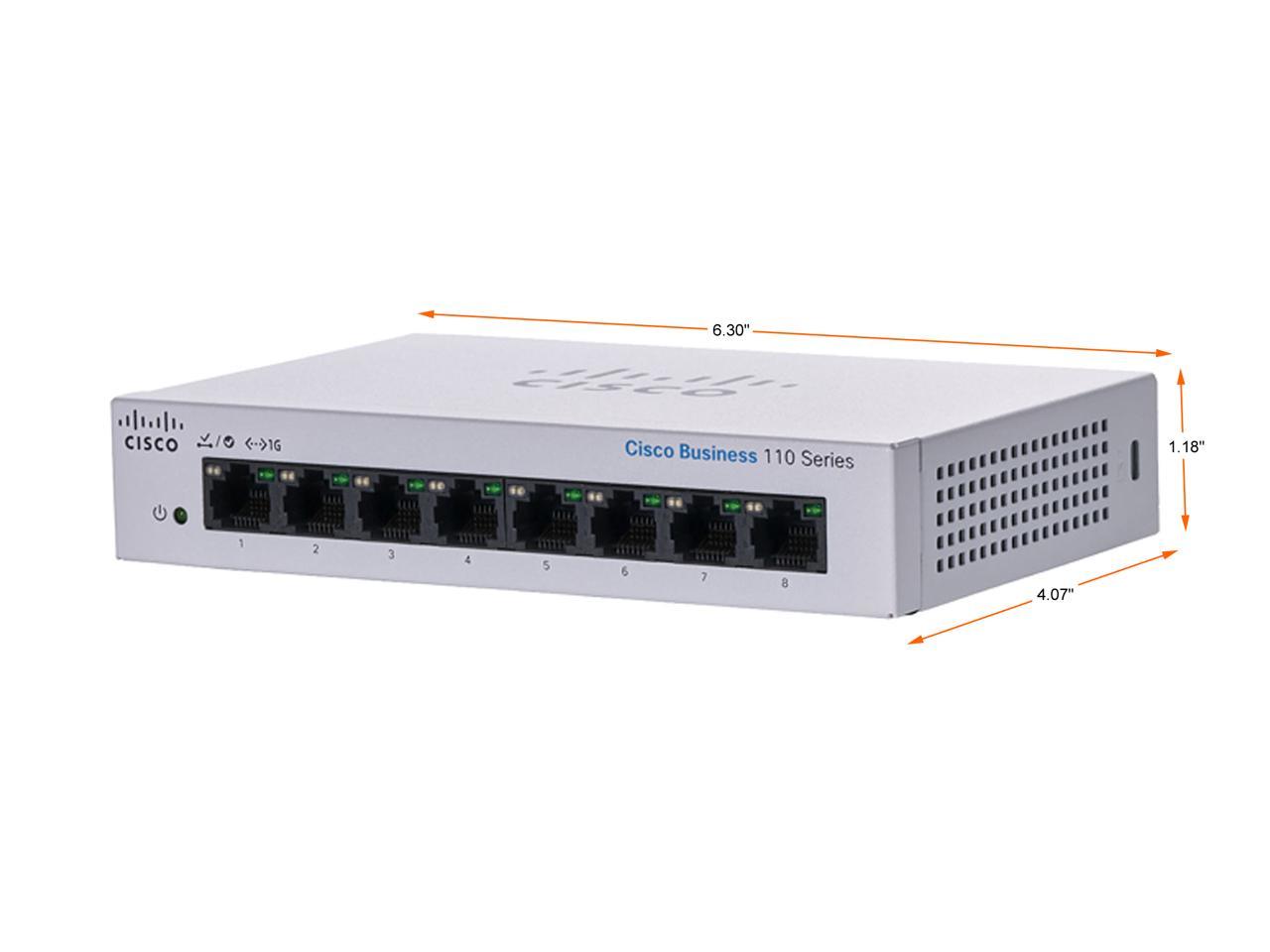 CISCO CBS110-8T-D-NA Unmanaged 110 Series Unmanaged Switches