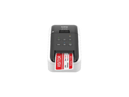 Brother QL-810W 2.4" Ultra-fast Direct Thermal Label Printer, USB, Wireless (b/g/n), WirelessDirect, Auto Cutter - White/Black