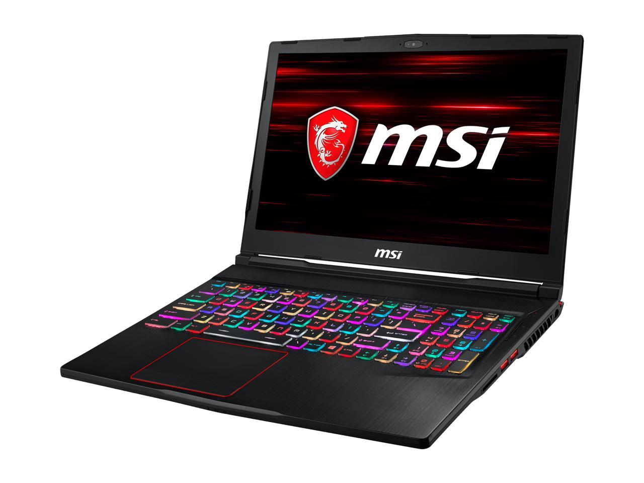 MSI GE63 Raider RGB-010 15.6"120 Hz FHD GTX 1070 8 GB VRAM i7-8750H 16 GB Memory 256 GB SSD 1 TB HDD Windows 10 Home 64-Bit Gaming Laptop