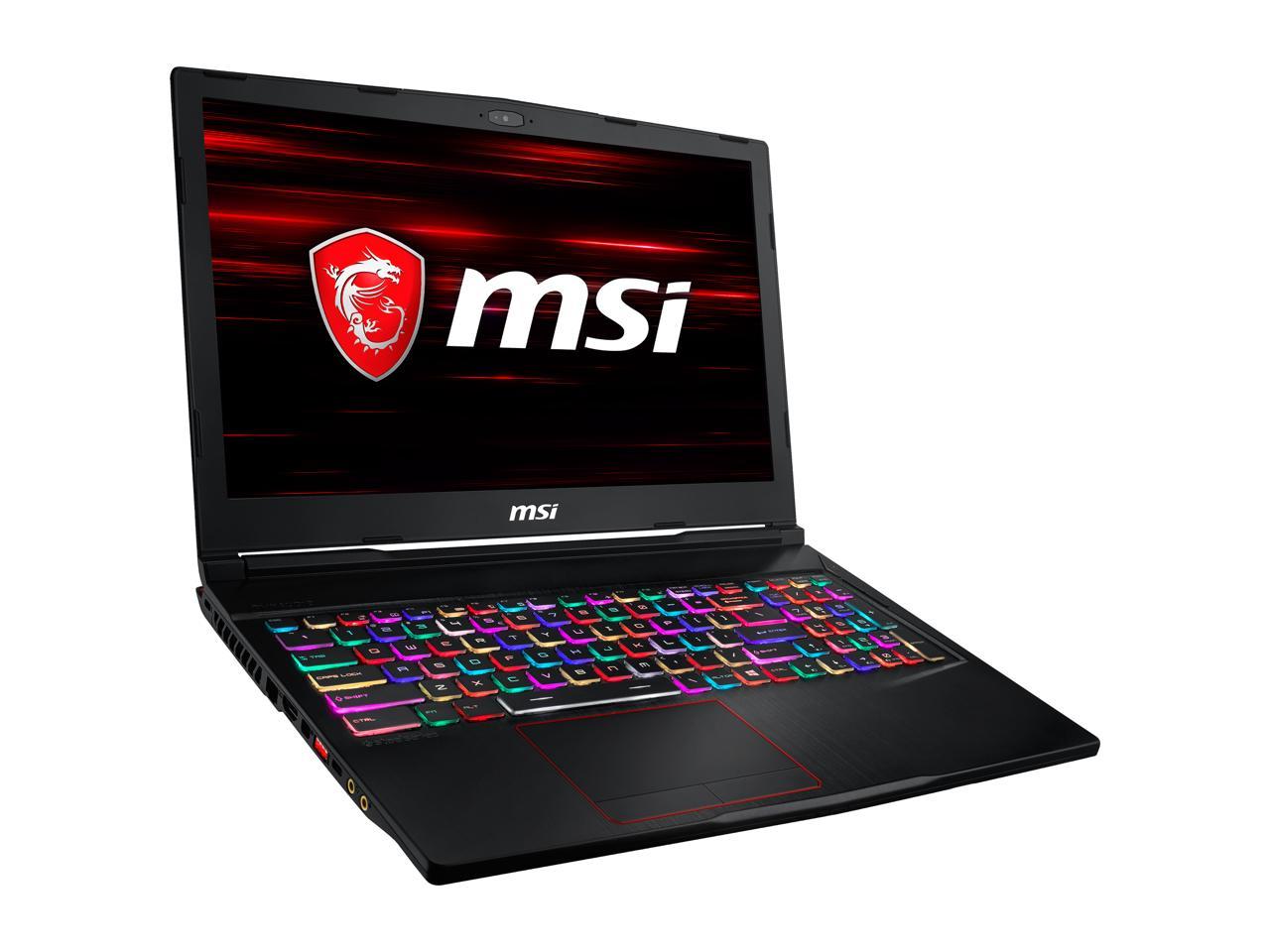 MSI GE63 Raider RGB-010 15.6"120 Hz FHD GTX 1070 8 GB VRAM i7-8750H 16 GB Memory 256 GB SSD 1 TB HDD Windows 10 Home 64-Bit Gaming Laptop