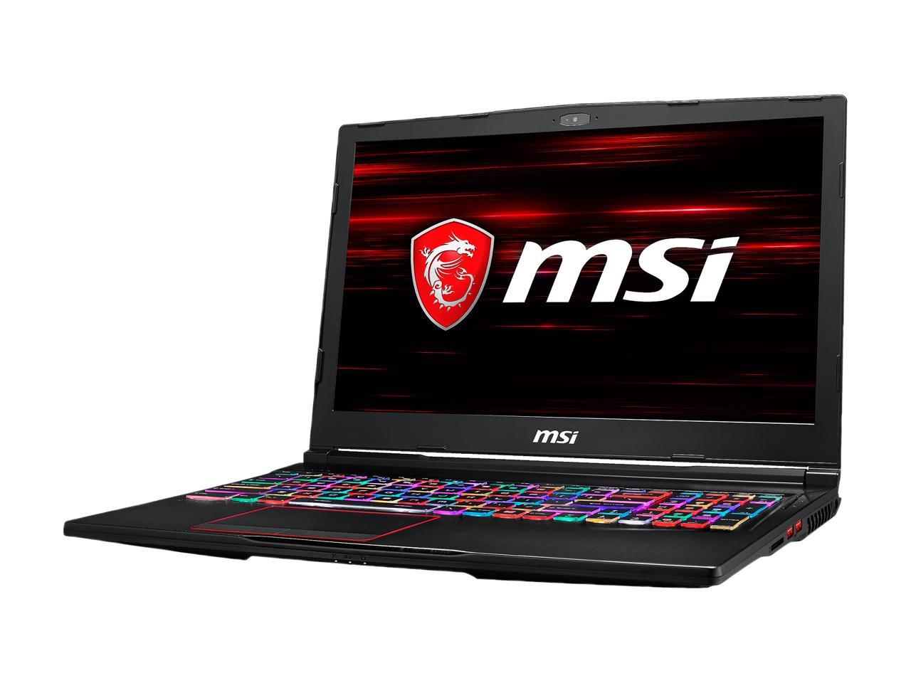 MSI GE63 Raider RGB-010 15.6"120 Hz FHD GTX 1070 8 GB VRAM i7-8750H 16 GB Memory 256 GB SSD 1 TB HDD Windows 10 Home 64-Bit Gaming Laptop