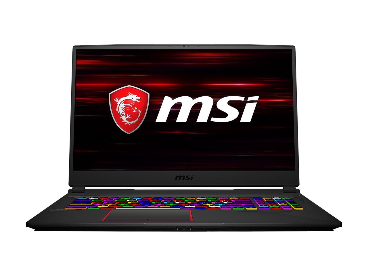 MSI GE Series GE75 Raider-283 17.3" 144 Hz IPS Intel Core i7 9th Gen 9750H (2.60 GHz) NVIDIA GeForce RTX 2080 32 GB Memory 512 GB NVMe SSD Windows 10 Home 64-bit Gaming Laptop