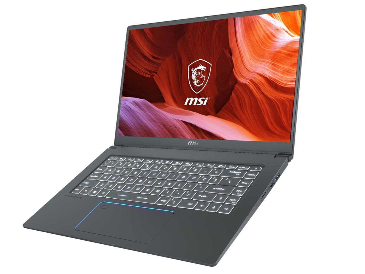 MSI Laptop Prestige 15 A10SC-010 Intel Core i7 10th Gen 10710U (1.10 GHz) 32 GB Memory 1 TB NVMe SSD NVIDIA GeForce GTX 1650 15.6" 4K/UHD Windows 10 Pro 64-bit