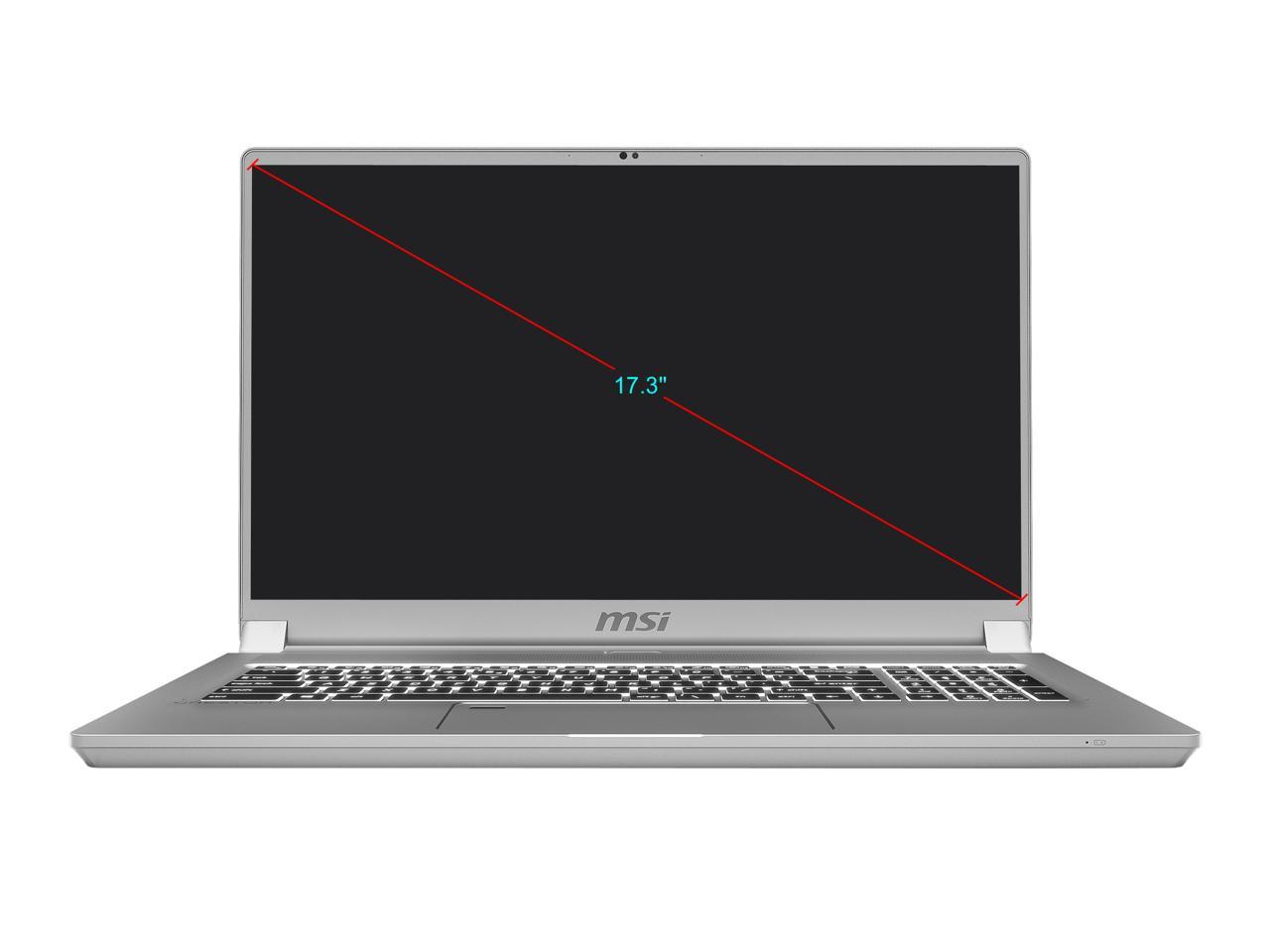 MSI Laptop Creator 17 A10SF-257 Intel Core i7 10th Gen 10875H (2.30 GHz) 16 GB Memory 512 GB NVMe SSD NVIDIA GeForce RTX 2070 Max-Q 17.3" Windows 10 Pro 64-bit