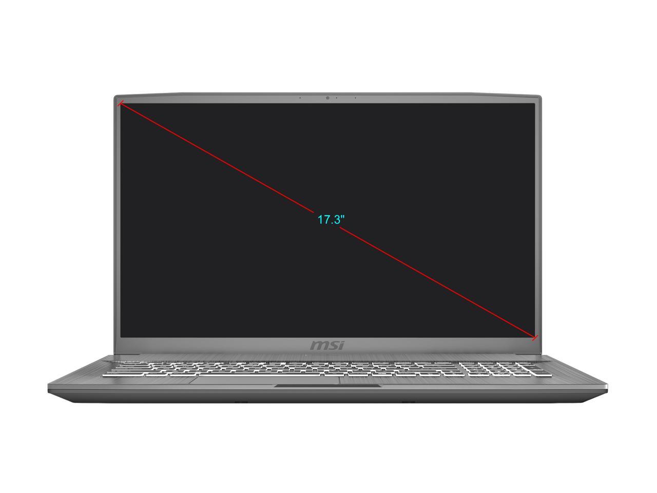 MSI Laptop Creator 17M A10SE-216 Intel Core i7 10th Gen 10750H (2.60 GHz) 16 GB Memory 1 TB NVMe SSD NVIDIA GeForce RTX 2060 17.3" Windows 10 Pro 64-bit