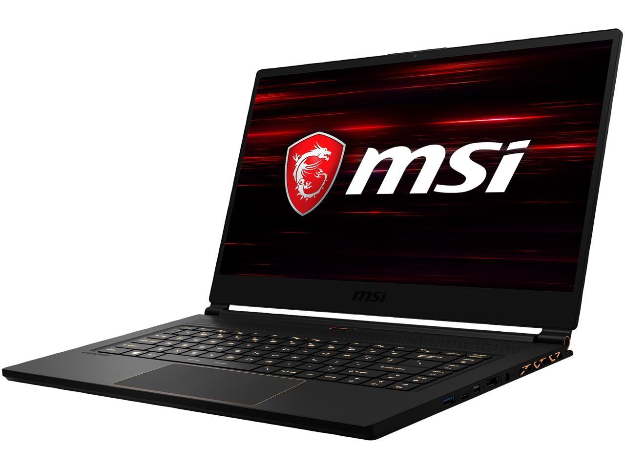 MSI GS Series GS65 Stealth-1667 15.6" 240 Hz Intel Core i7 9th Gen 9750H (2.60 GHz) NVIDIA GeForce RTX 2060 32 GB Memory 512 GB NVMe SSD Windows 10 Home 64-bit Gaming Laptop