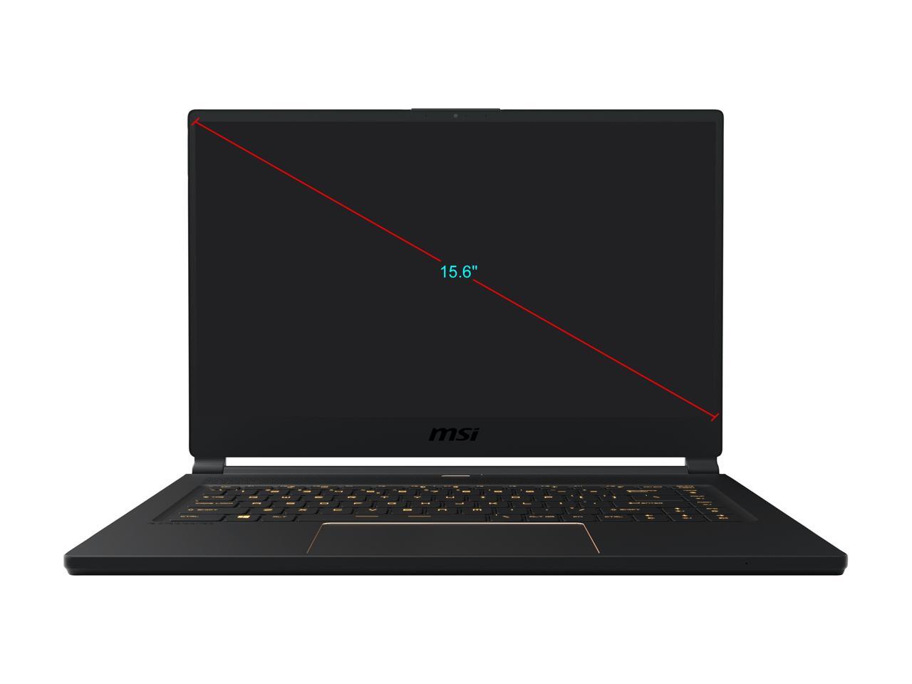 MSI GS Series GS65 Stealth-1667 15.6" 240 Hz Intel Core i7 9th Gen 9750H (2.60 GHz) NVIDIA GeForce RTX 2060 32 GB Memory 512 GB NVMe SSD Windows 10 Home 64-bit Gaming Laptop