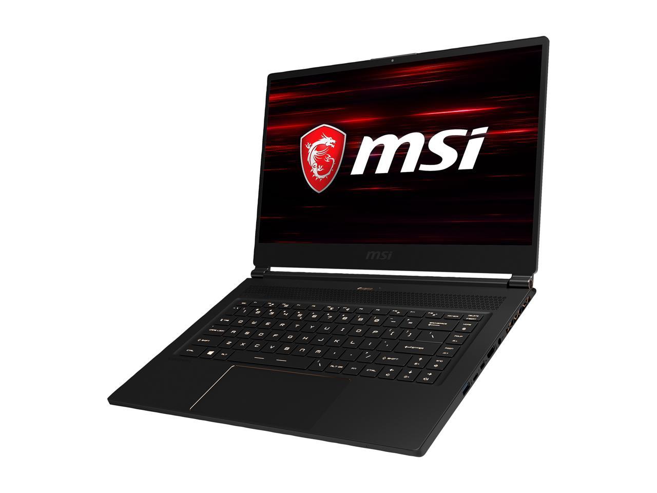 MSI GS Series GS65 Stealth-1668 15.6" 144 Hz Intel Core i7 9th Gen 9750H (2.60 GHz) NVIDIA GeForce GTX 1660 Ti 16 GB Memory 512 GB NVMe SSD Windows 10 Home 64-bit Gaming Laptop