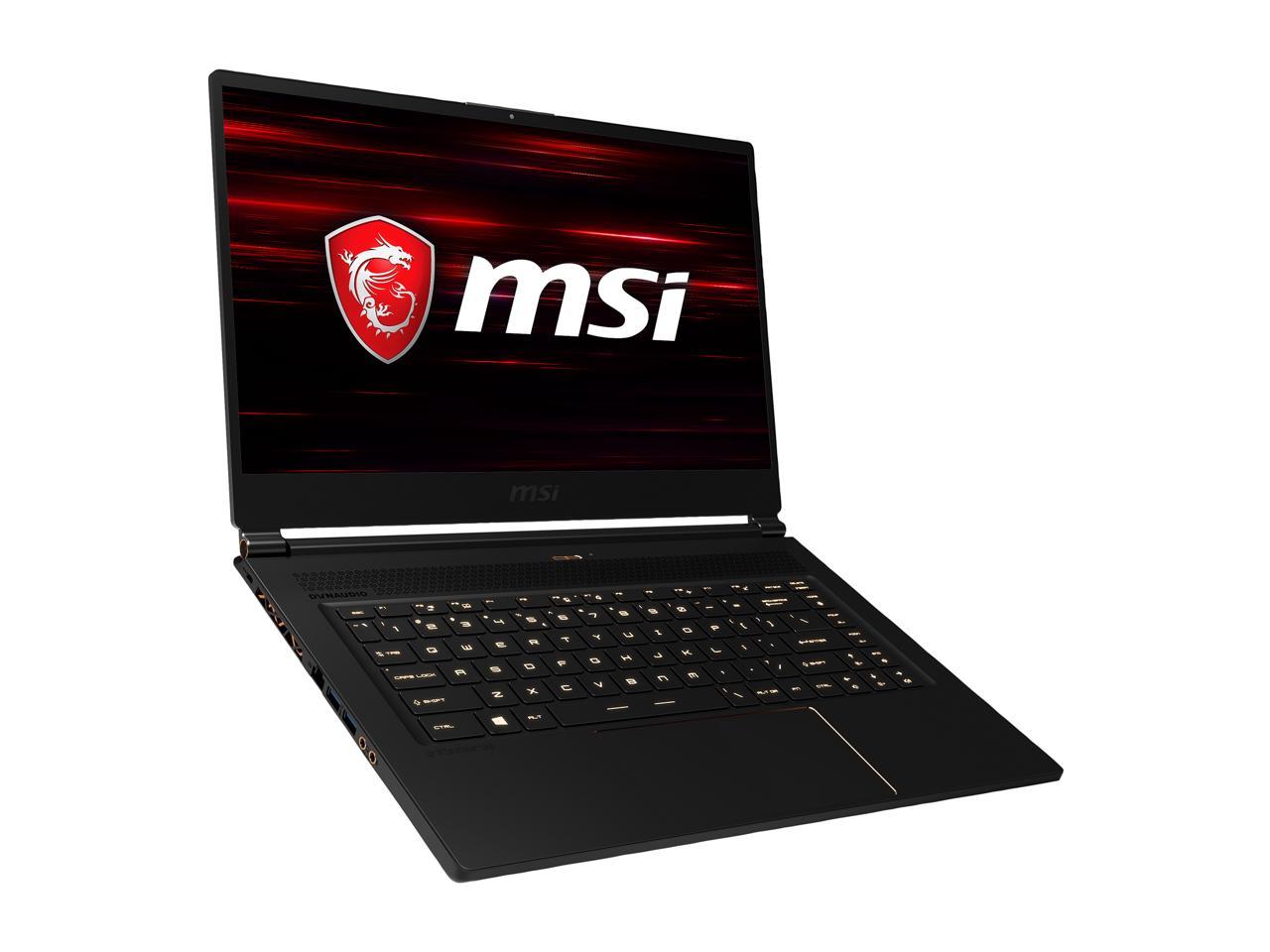 MSI GS Series GS65 Stealth-1668 15.6" 144 Hz Intel Core i7 9th Gen 9750H (2.60 GHz) NVIDIA GeForce GTX 1660 Ti 16 GB Memory 512 GB NVMe SSD Windows 10 Home 64-bit Gaming Laptop