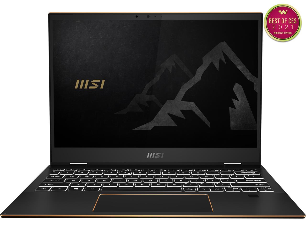 MSI SUMMIT E13 FLIP Evo 13.4" Touch Screen 2-in-1 Ultra Thin and Light Professional Laptop, Intel Core i7-1185G7, IRIS Xe, 16 GB DDR4, 512 GB NVMe SSD, Win10 with MSI Pen (A11MT-023)