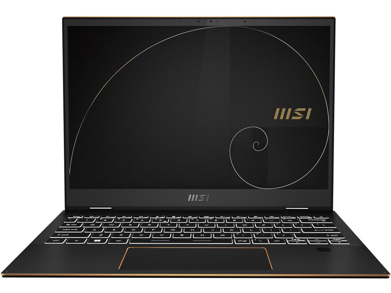 MSI Summit E13FlipEvo Intel Core i5 12th Gen 1240P (1.70GHz) 16GB Memory 512 GB NVMe SSD Intel Iris Xe Graphics 13.4" Touchscreen 1920 x 1200 Convertible 2-in-1 Laptop Windows 11 Pro 64-bit Summit E13FlipEvo A12MT-003