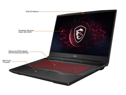 MSI GL Series - 17.3" 144 Hz IPS - Intel Core i7 12th Gen 12700H (2.30GHz) - NVIDIA GeForce RTX 3060 Laptop GPU - 16 GB DDR4 - 512GB NVMe SSD - Windows 11 Home 64-bit - Gaming Laptop (Pulse GL76 12UEK-052 )