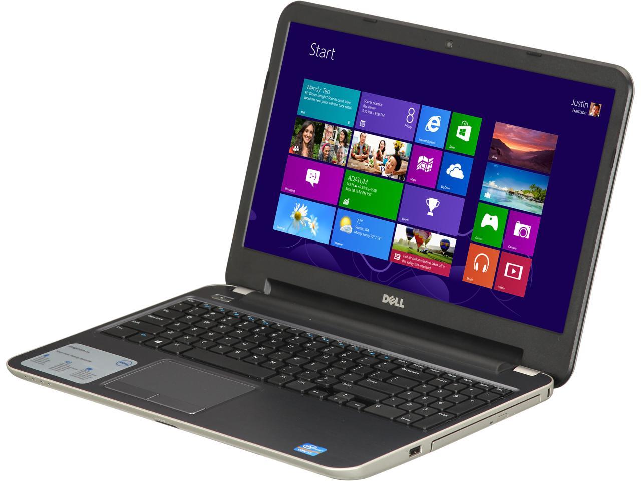 DELL Laptop Inspiron 15R (i15RM-4390SLV) Intel Core i7 3rd Gen 3537U (2.00 GHz) 8 GB Memory 1 TB HDD Intel HD Graphics 4000 15.6" Windows 8
