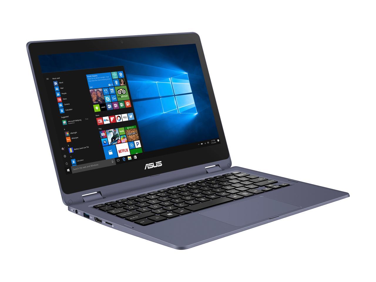ASUS Vivobook Flip J202NA-DS01T Intel Celeron N3350 (1.1 GHz) 4 GB Memory 64 GB eMMC SSD Intel HD Graphics 500 11.6" Touchscreen 1366 x 768 2-in-1 Laptop Windows 10 S