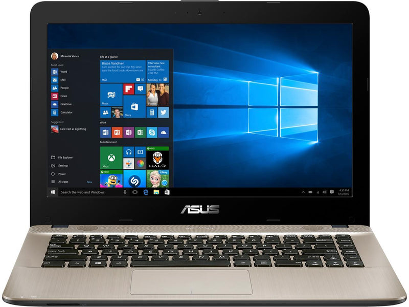 ASUS VivoBook F441 Light and Powerful Laptop, AMD A9-9420 Dual Core Processor (Boost up to 3.60 GHz) with Radeon R5 Graphics, 8 GB DDR4 RAM, 1 TB HDD, 14" FHD Display, Windows 10, F441BA-ES91