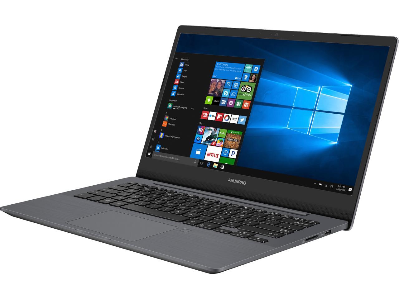 ASUSPRO P5440UF-XB74 Thin and Light Business Laptop, 14" Wideview FHD Display, 8th Gen Intel Core i7-8550U 1.8 GHz Processor, 512 GB SSD, 16 GB RAM, NVIDIA GeForce MX130, Windows 10 Pro, Fingerprint